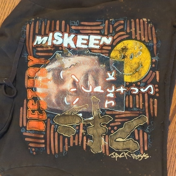 PHNTM Travis Scott Cactus Jack Thrashed crop fleece hoodie dope graphics Unisex - Picture 4 of 8